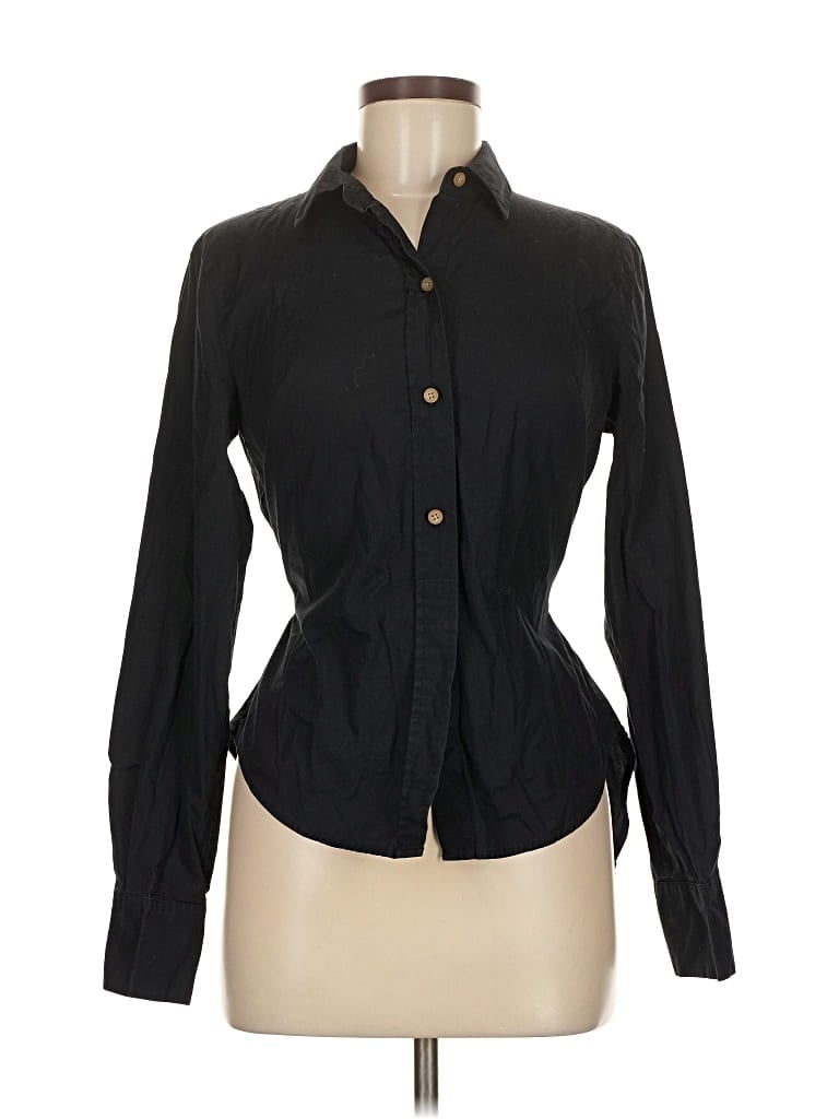 Pre-owned Vince Long Sleeve Button Down Shirt In Black