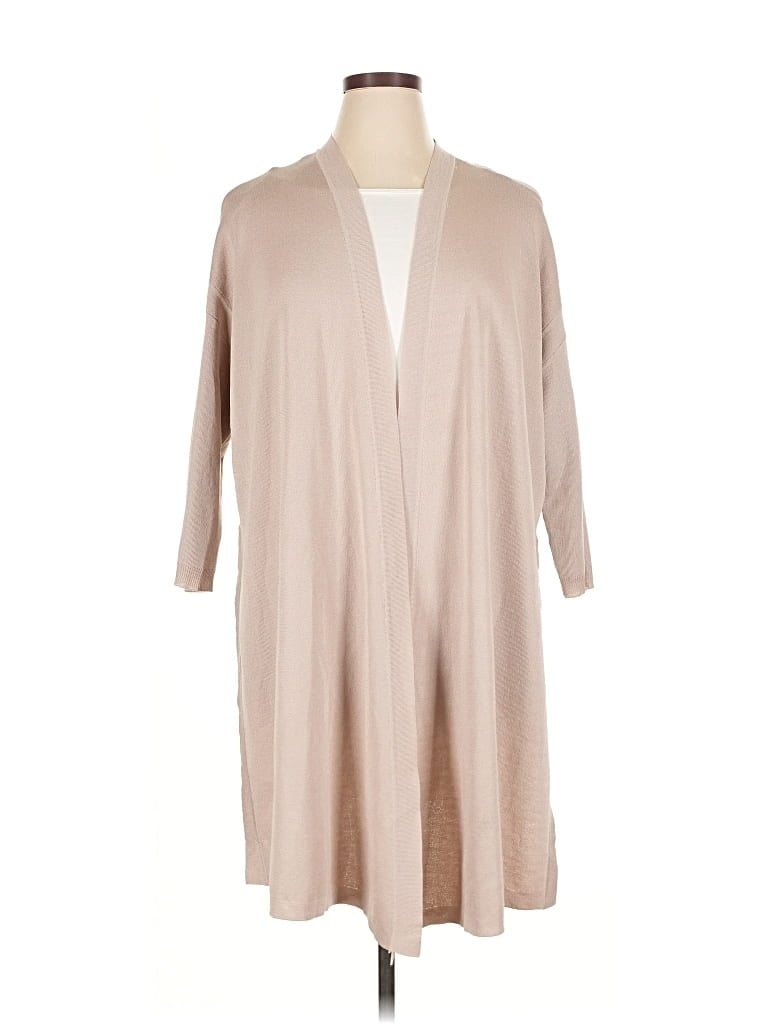 Pre-owned Anne Klein Cardigan Sweater In Brown