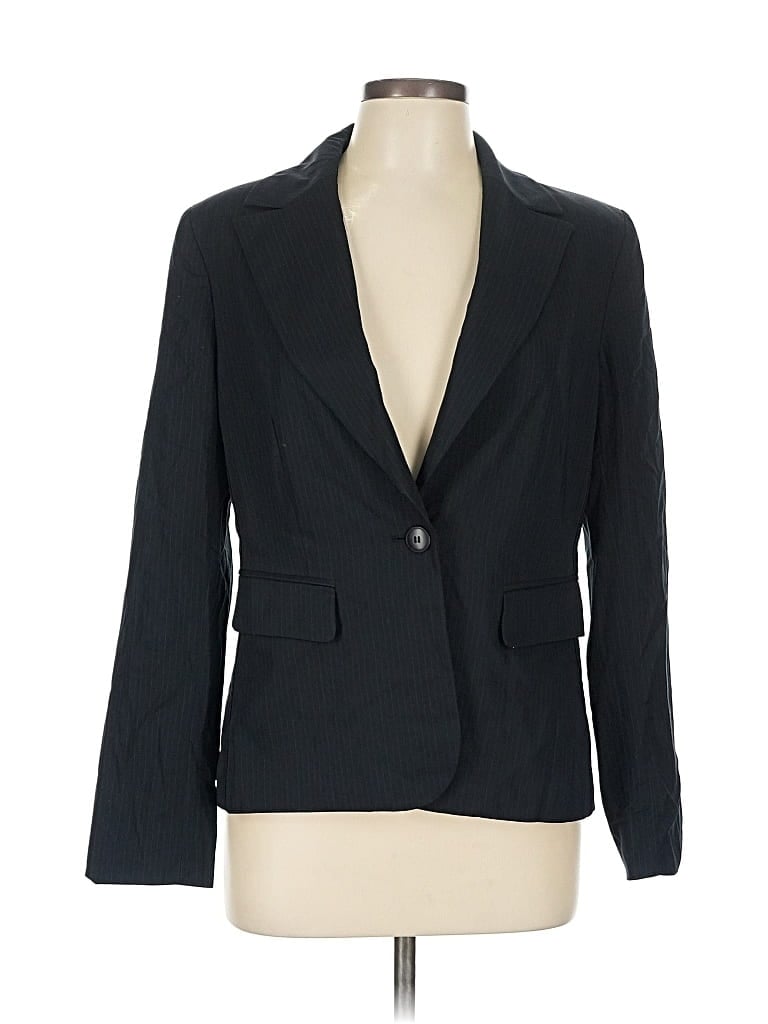 Pre-owned Ak Anne Klein Blazer Jacket In Black