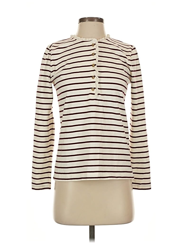 Pre-owned J.crew Factory Store Long Sleeve Top Ivory Turtleneck Tops In White