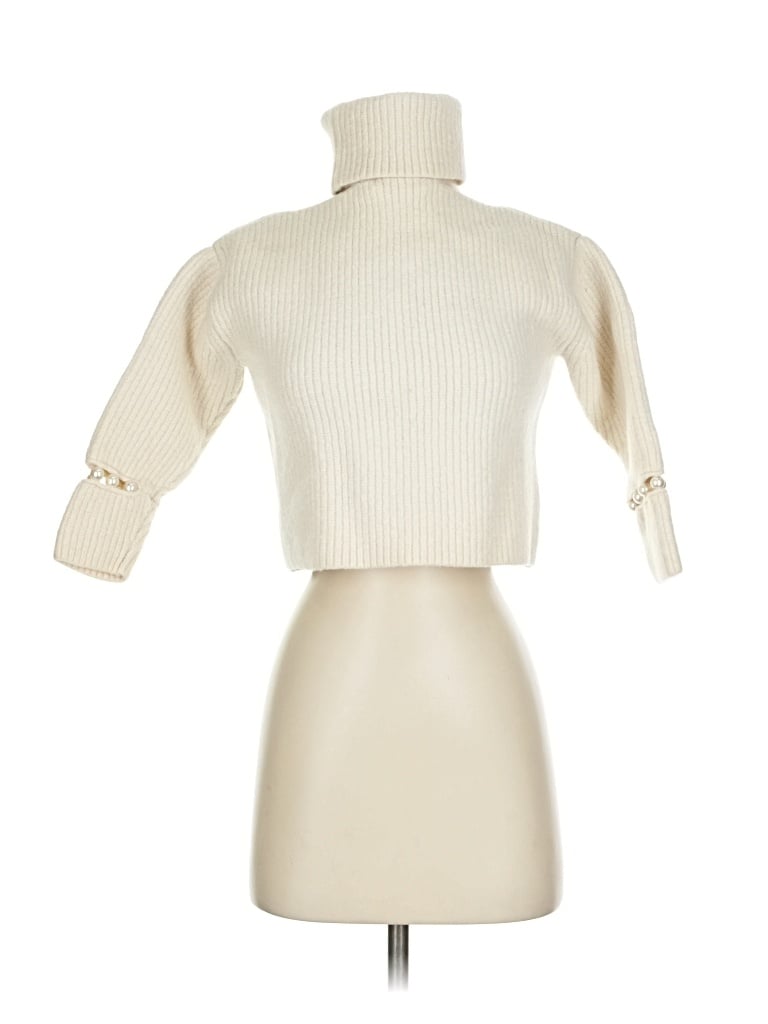 ALICE AND OLIVIA Pre-owned Alice + Olivia Wool Pullover Sweater In White