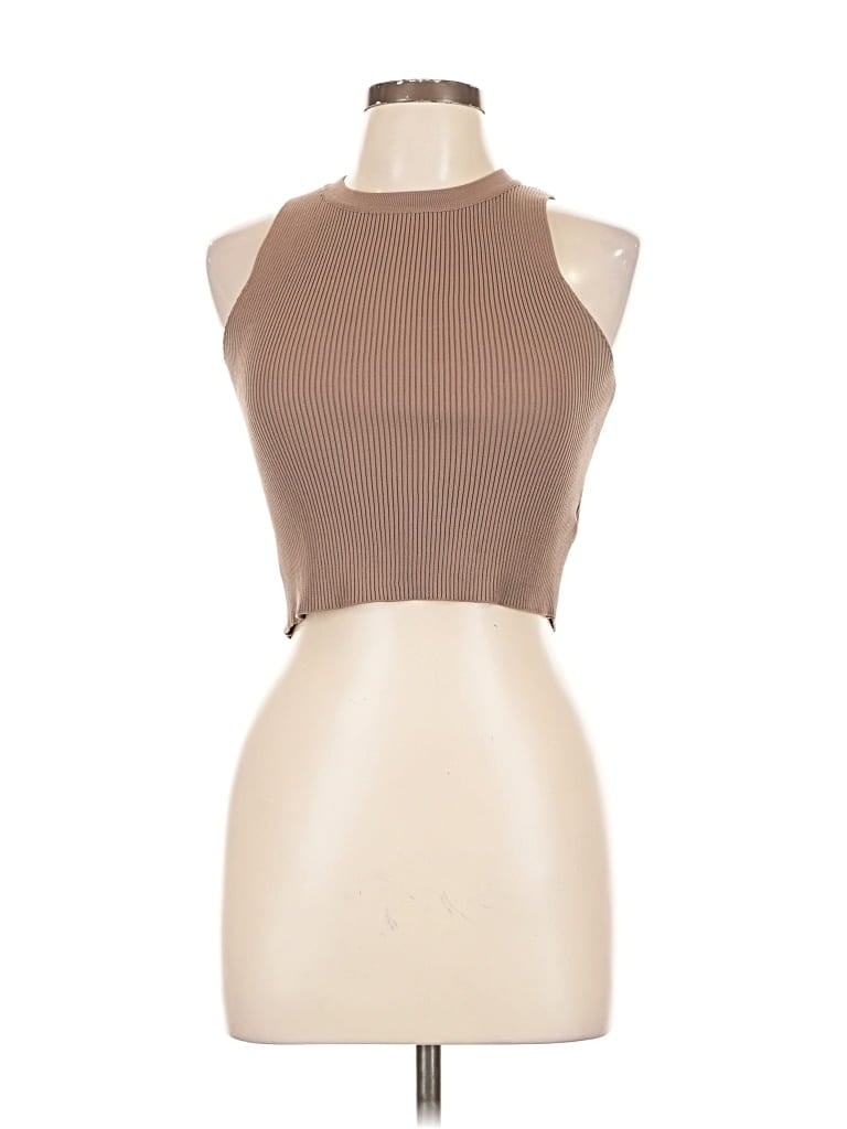 Pre-owned Sincerely Jules Tank Top Brown Halter Neckline Tops