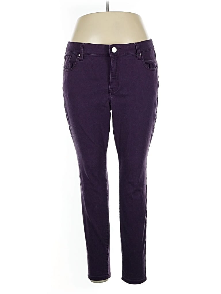 Pre-owned Lane Bryant Jeggings In Purple