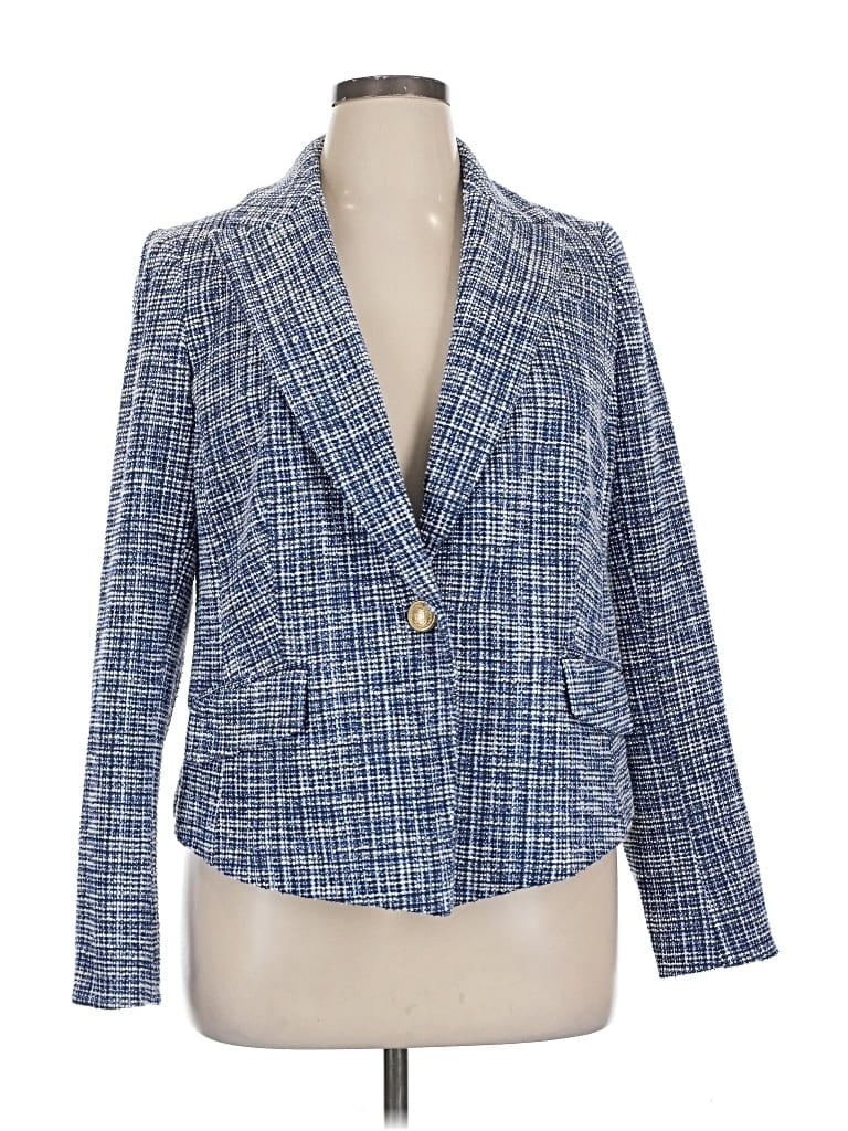 Pre-owned Lane Bryant Blazer Jacket In Blue