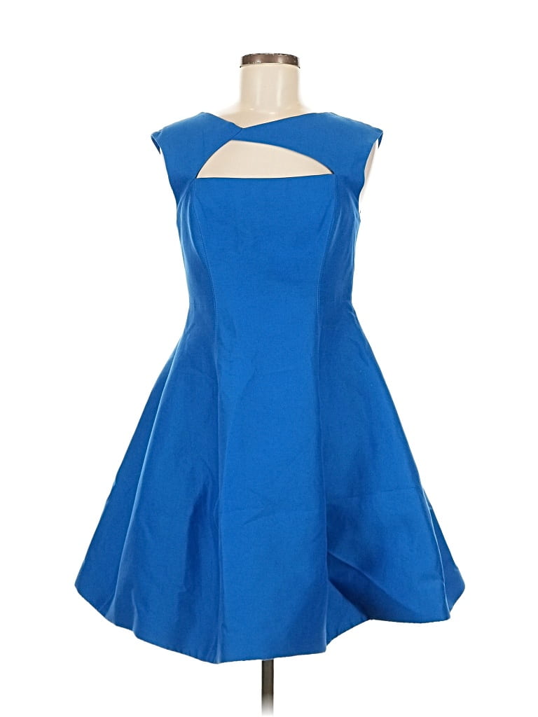 Pre-owned Halston Heritage Cocktail Dress In Blue
