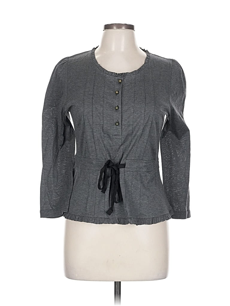 Pre-owned Marc By Marc Jacobs 3/4 Sleeve Blouse In Gray