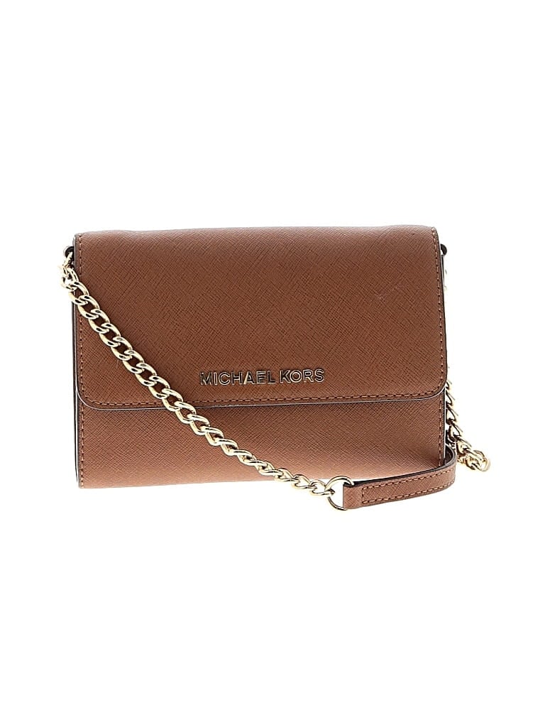 Pre-owned Michael Michael Kors Leather Crossbody Bag In Brown