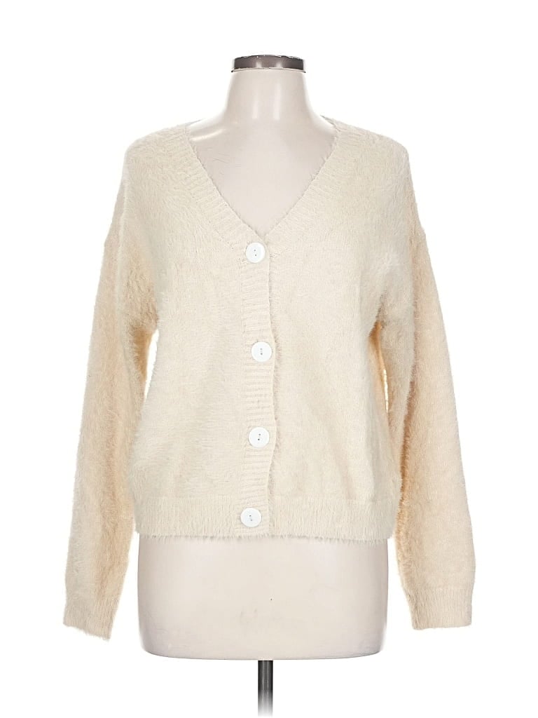 Pre-owned Unbranded Cardigan Sweater In White