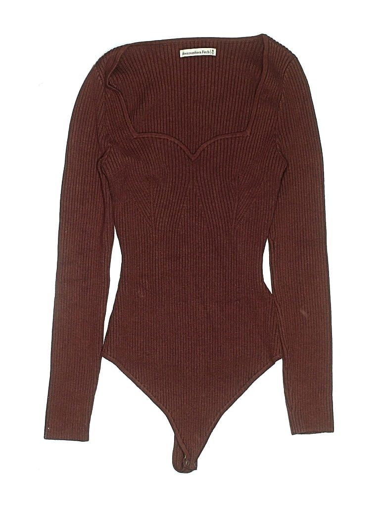 Pre-owned Abercrombie & Fitch Bodysuit In Burgundy