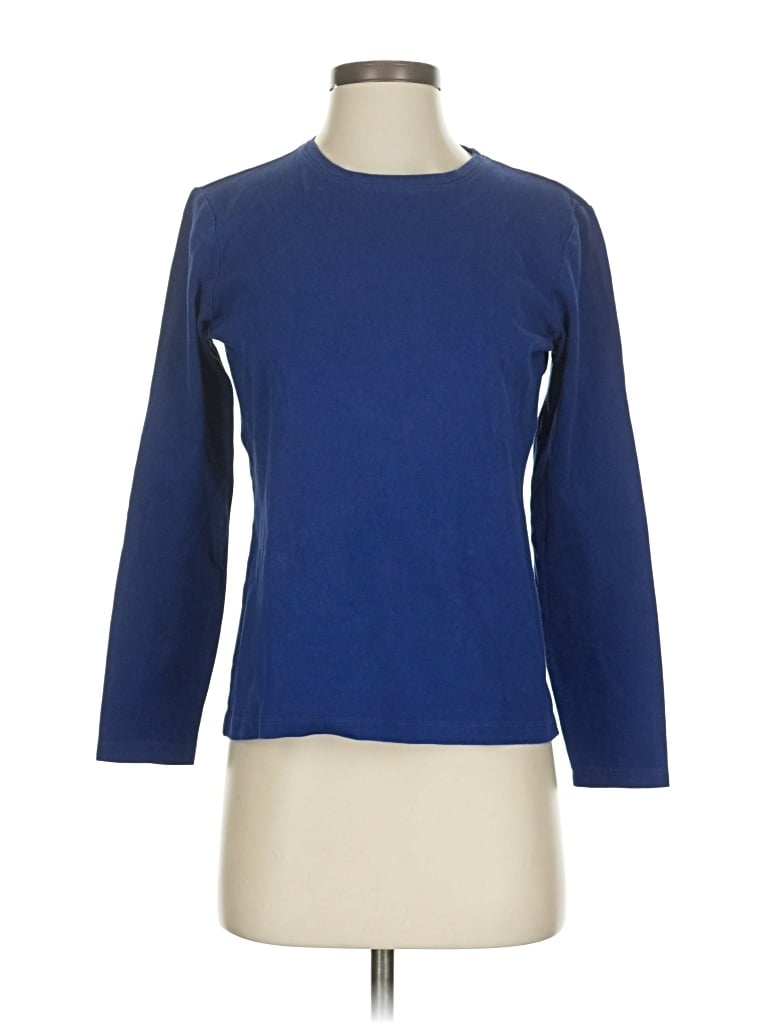 Pre-owned L.l.bean 3/4 Sleeve T-shirt In Blue