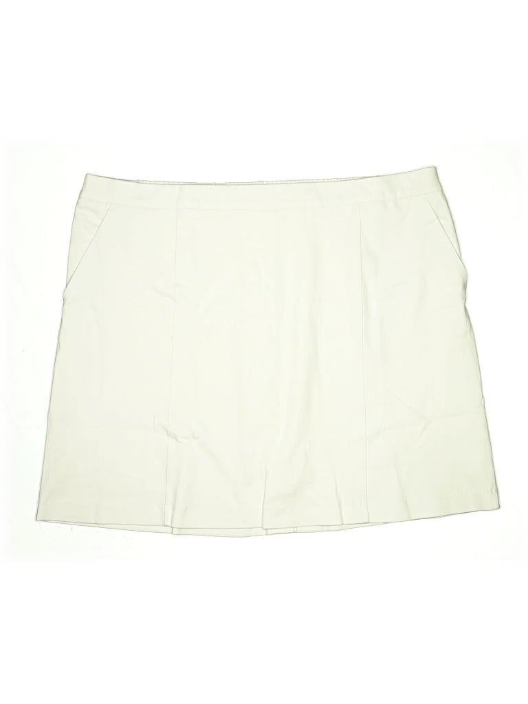 Pre-owned Isaac Mizrahi Live Active Skort In White