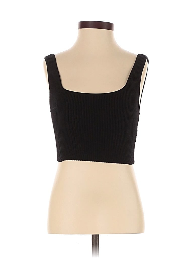 Pre-owned Babaton Tank Top Black Square Neckline Tops