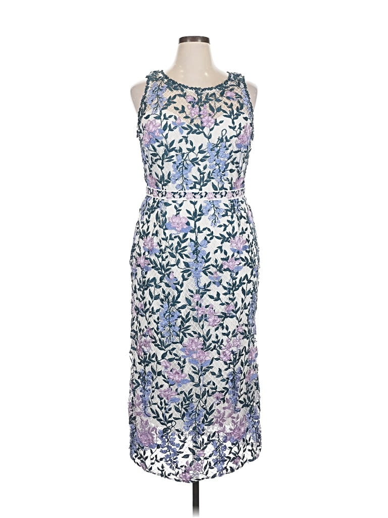 Pre-owned Marchesa Notte Cocktail Dress In Purple
