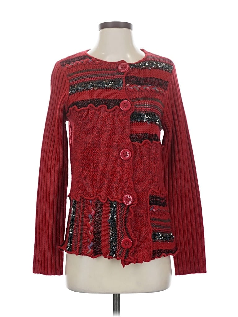 Pre-owned Coldwater Creek Cardigan Sweater In Red