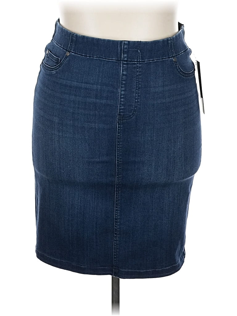 Liverpool Los Angeles Denim Skirt In Blue