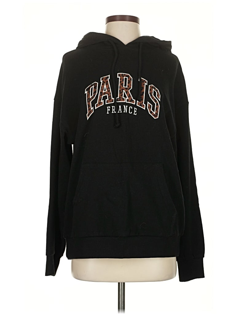 Pre-owned Forever 21 Pullover Hoodie In Black