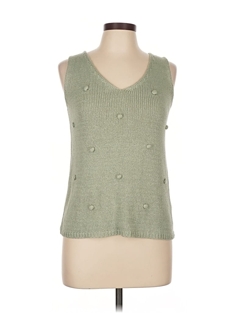 Pre-owned Blu Pepper Sweater Vest In Green