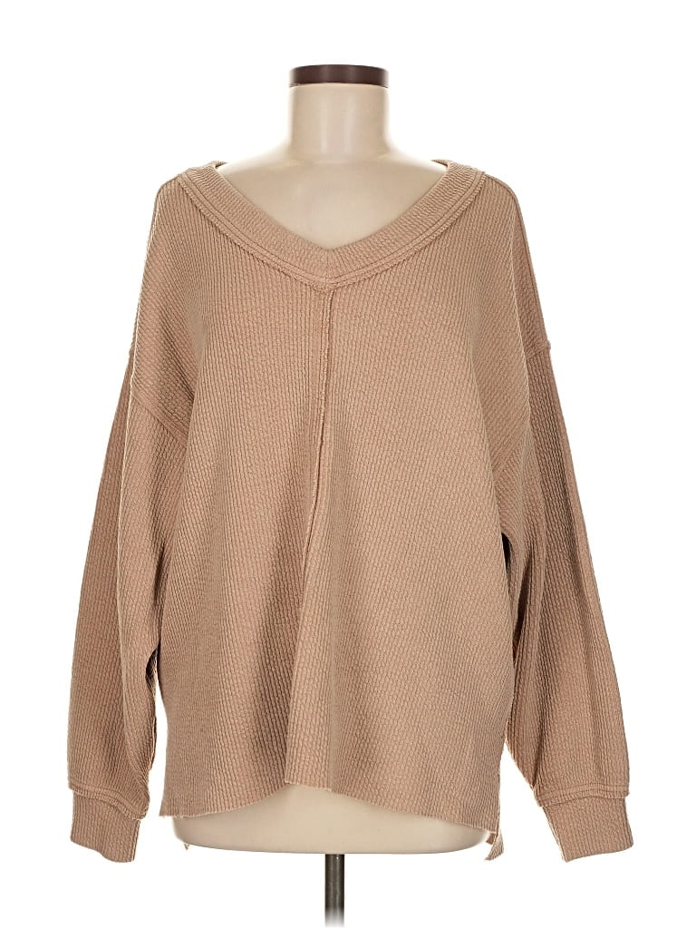 Pre-owned Aerie Pullover Sweater In Brown