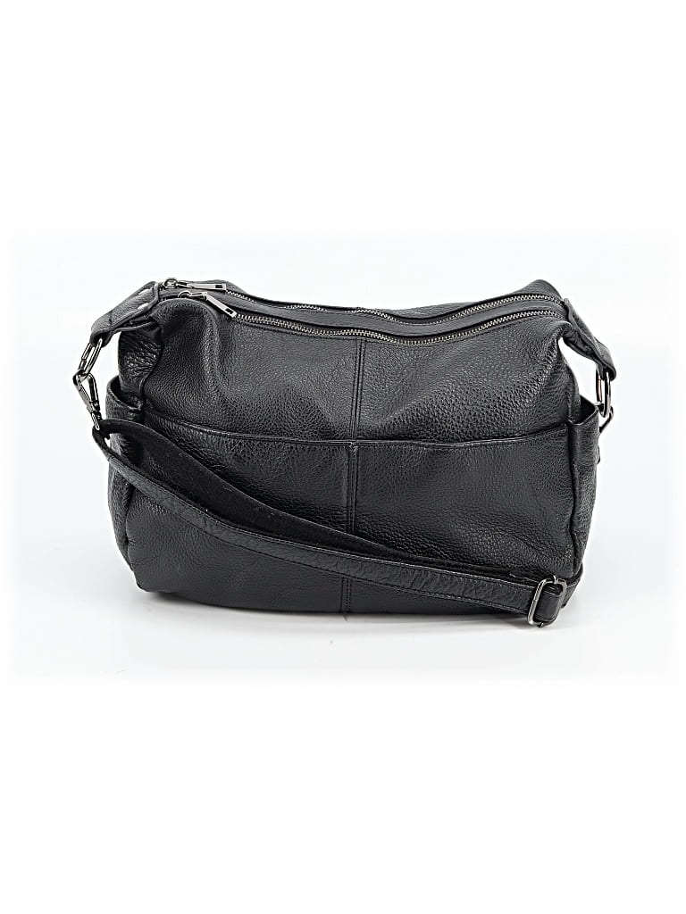 Pre-owned Unbranded Leather Crossbody Bag In Black