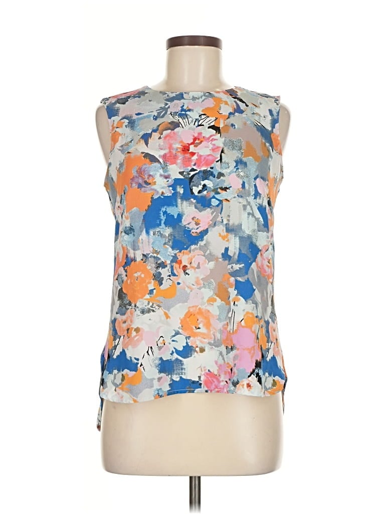 Pre-owned Rose + Olive Sleeveless Blouse In Blue