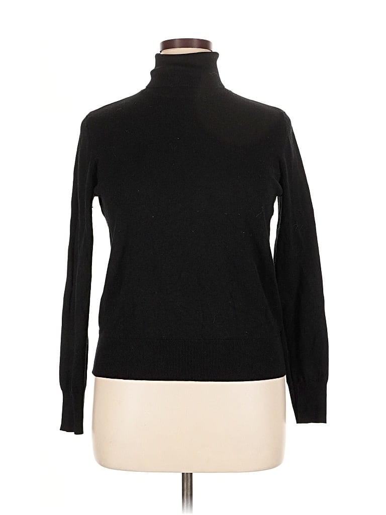 Pre-owned H&m Turtleneck Sweater In Black