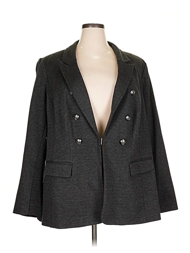 Pre-owned Lane Bryant Blazer Jacket In Gray