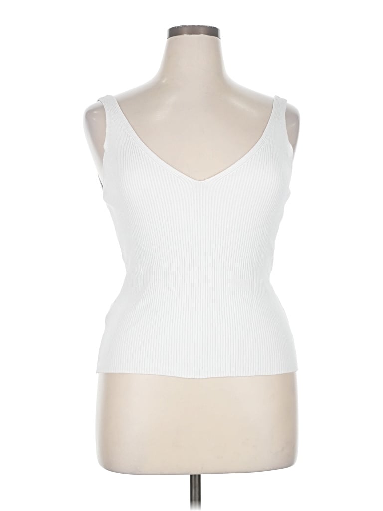 Pre-owned Mng Sleeveless T-shirt In White