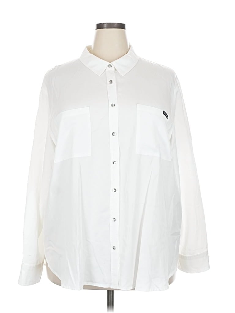 Pre-owned Calvin Klein Jeans Est.1978 Calvin Klein Jeans 3/4 Sleeve Button Down Shirt In White