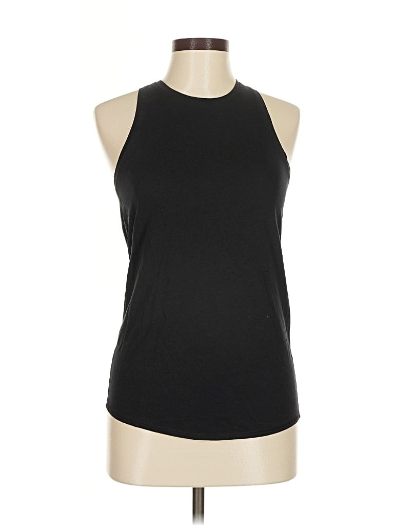 Pre-owned Lululemon Athletica Tank Top Black Halter Neckline Tops
