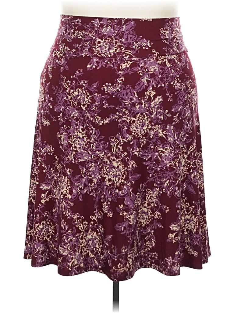 Pre-owned Lularoe Casual Skirt In Burgundy