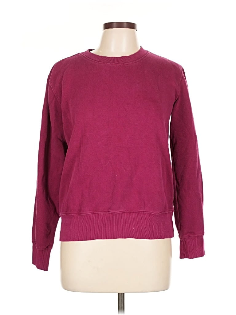 Pre-owned Zara Pullover Sweater In Burgundy