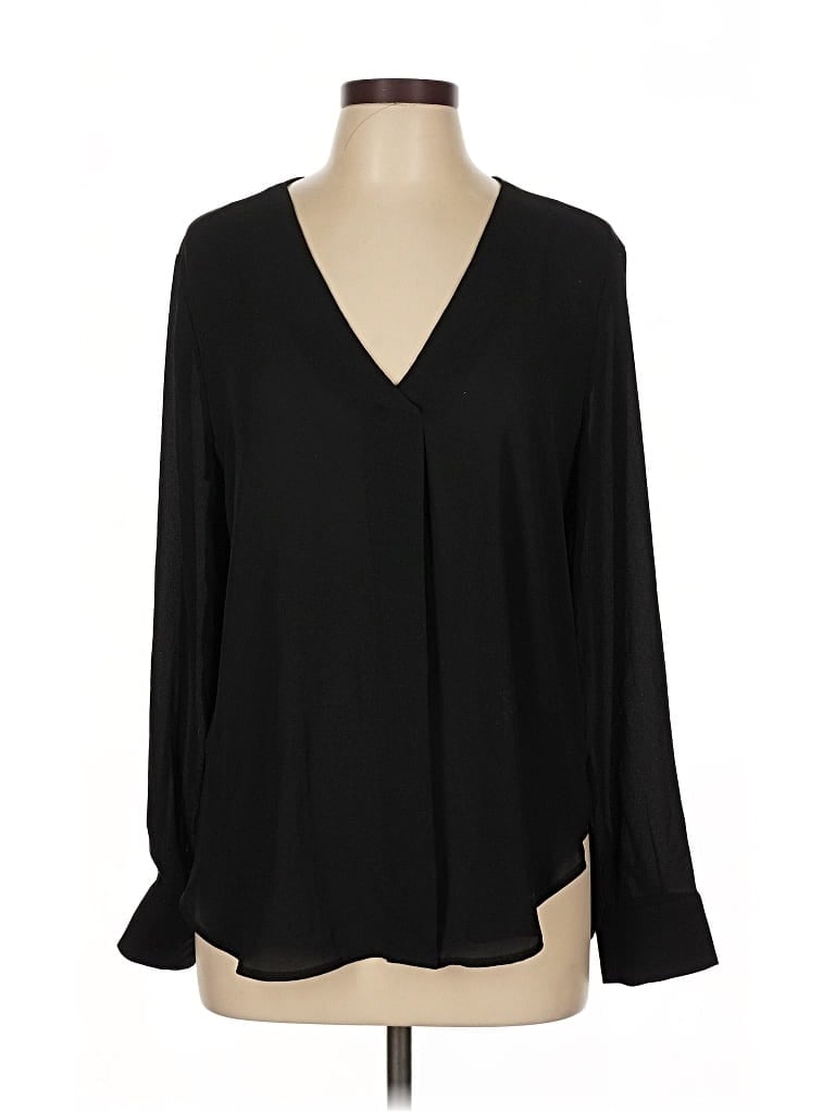 Pre-owned Premise Studio Long Sleeve Blouse In Black