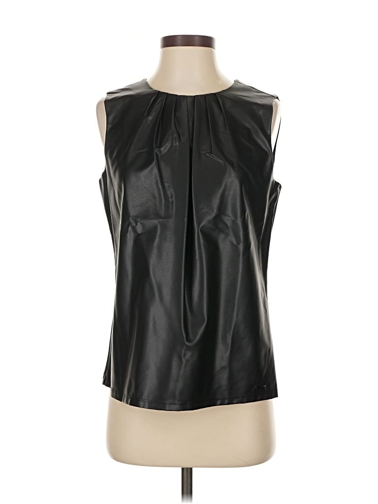 Pre-owned Calvin Klein Sleeveless Blouse In Black