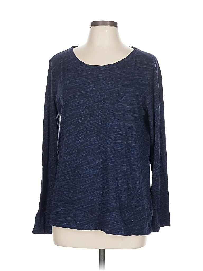 Pre-owned Athleta 3/4 Sleeve T-shirt In Blue