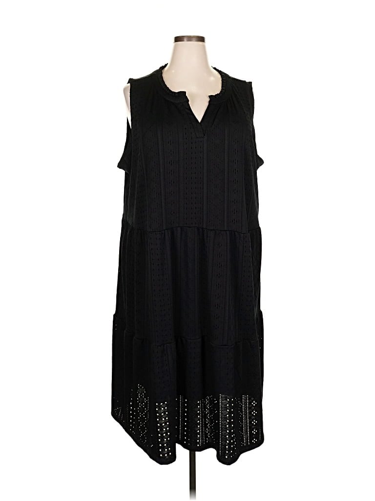 Pre-owned Croft & Barrow Casual Dress In Black