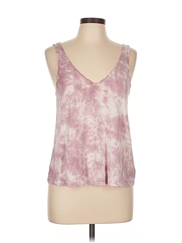 Pre-owned American Eagle Outfitters Tank Top Pink Plunge Neckline Tops