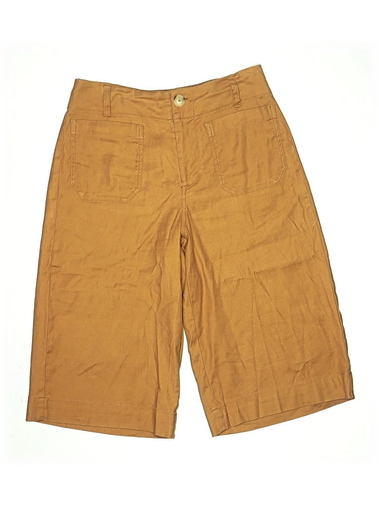 Pre-owned Maeve By Anthropologie Linen Pants In Brown