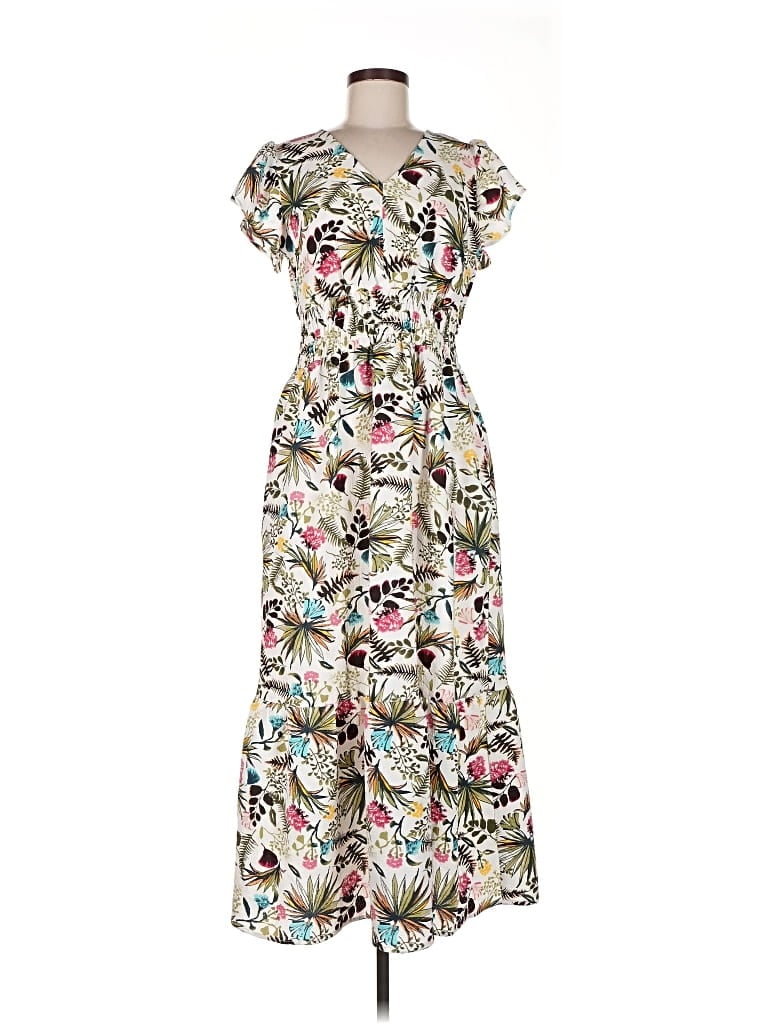 Pre-owned Melrose And Market Casual Dress In White