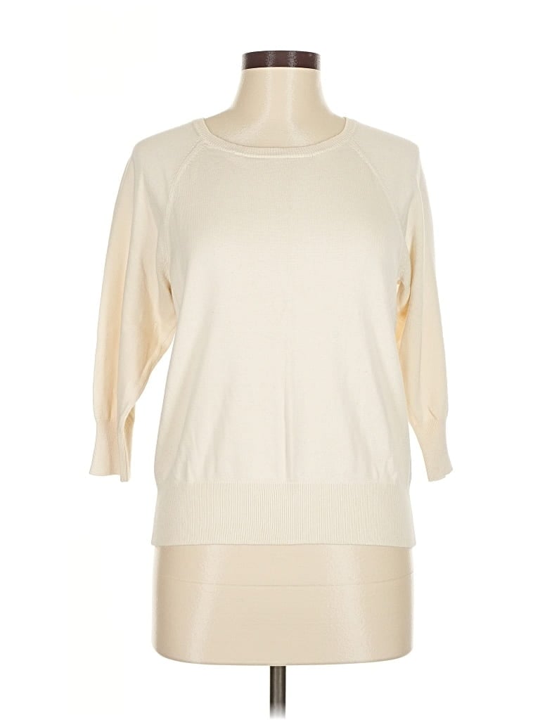 Pre-owned Talbots Outlet 3/4 Sleeve T-shirt In White