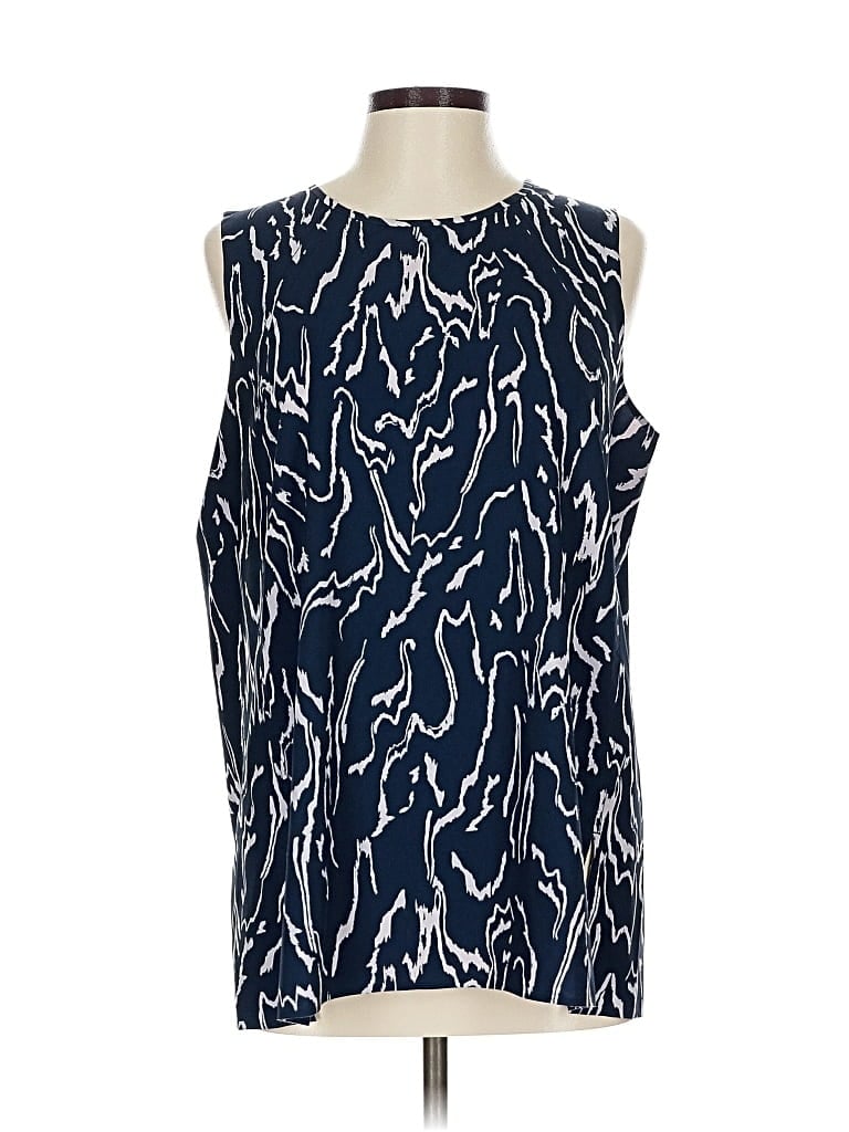 Pre-owned Athleta Sleeveless Blouse In Blue