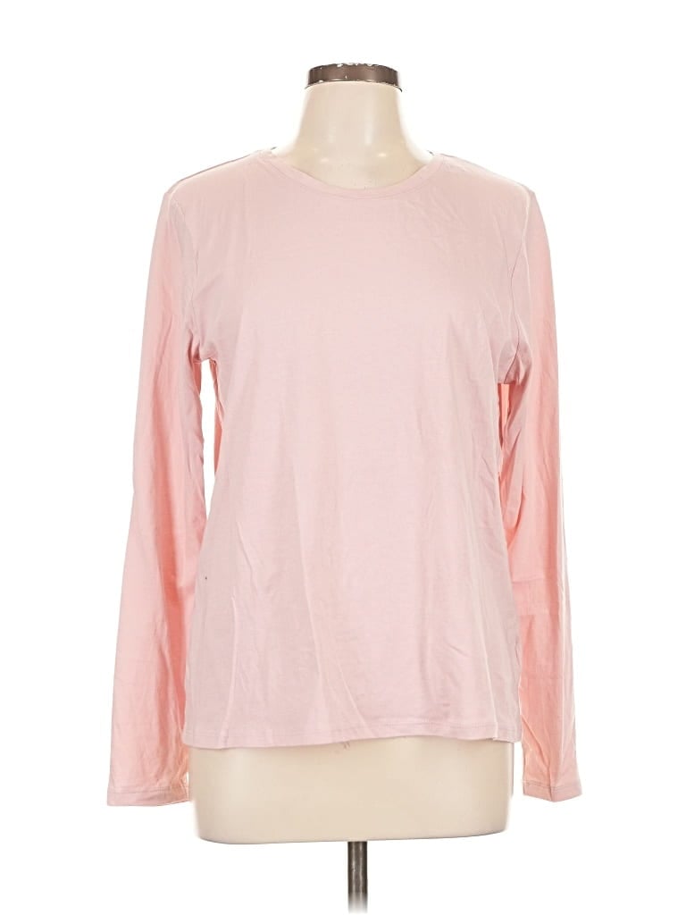 Pre-owned Time And Tru Long Sleeve T-shirt In Pink