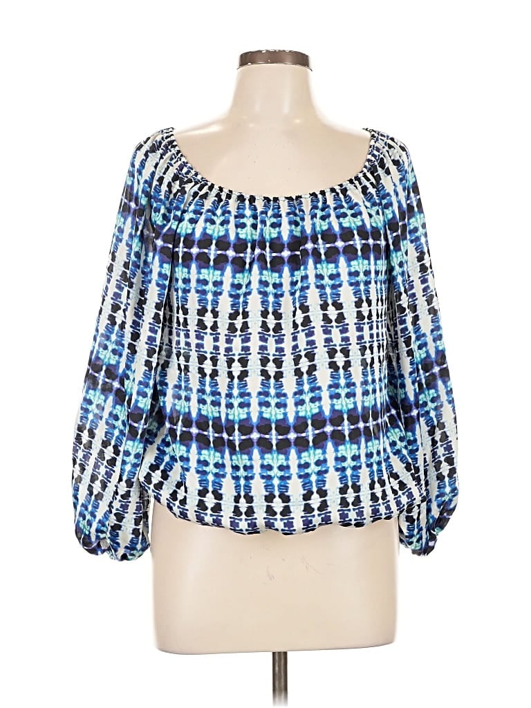 Pre-owned Chaus 3/4 Sleeve Blouse In Blue