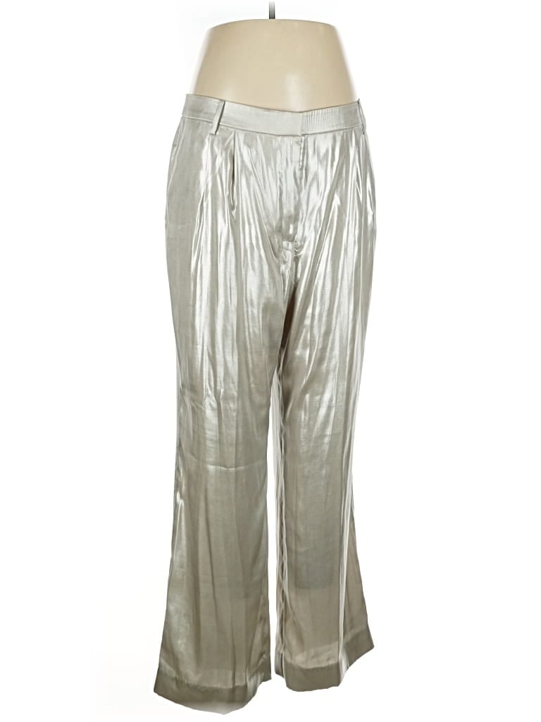 Pre-owned Donna Karan Casual Pants In Silver