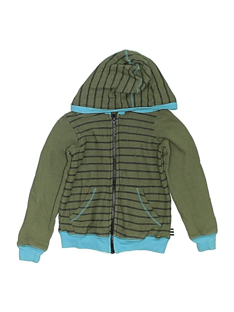 Pre-owned Splendid Kids' Zip Up Hoodie In Green