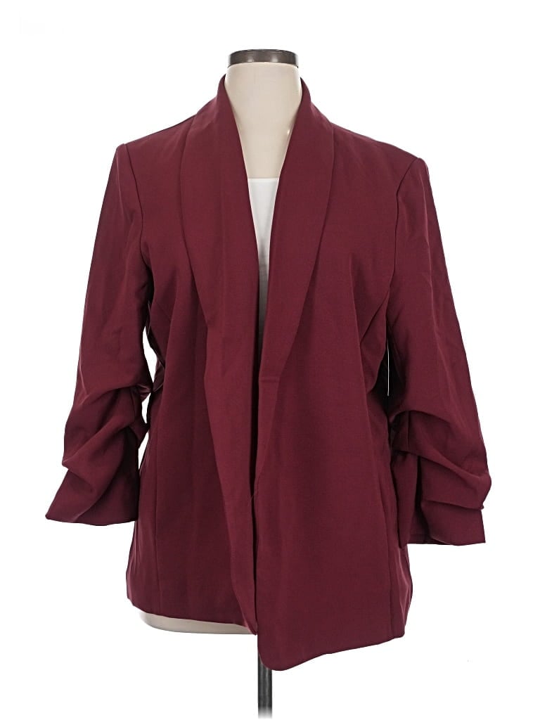Pre-owned Eesome Blazer Jacket In Burgundy