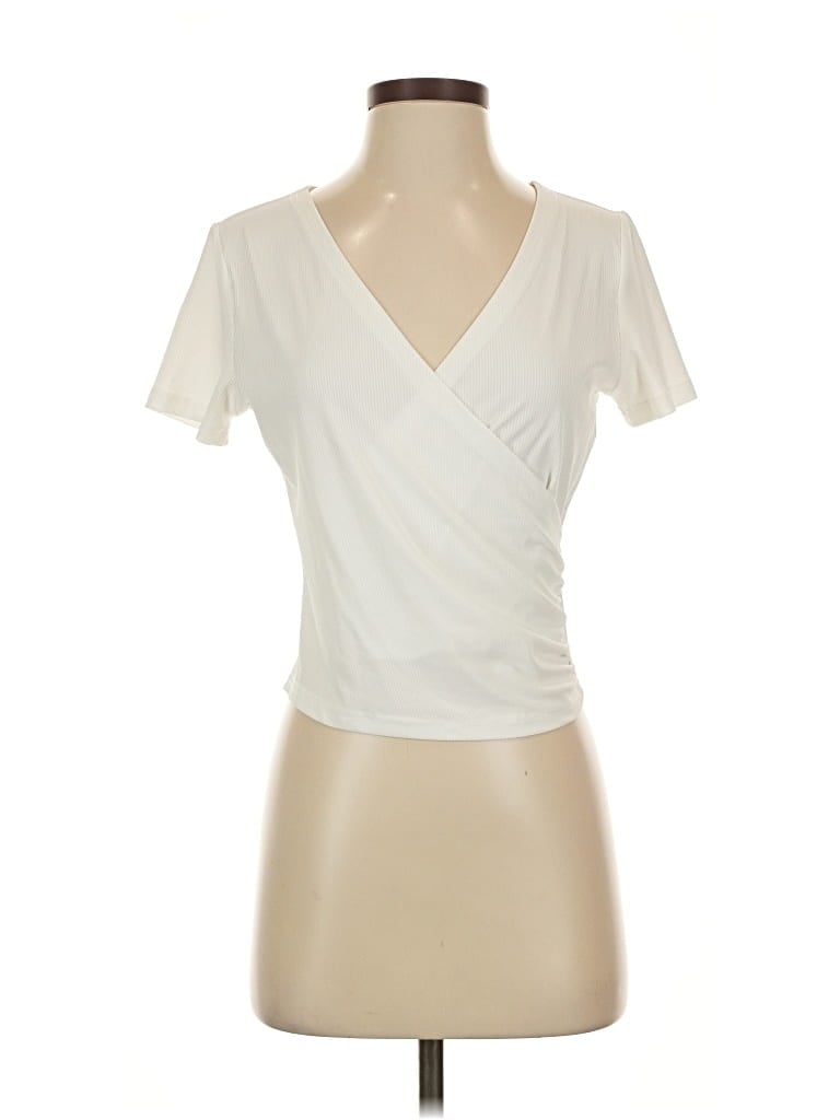 Pre-owned Shein Short Sleeve T-shirt In White