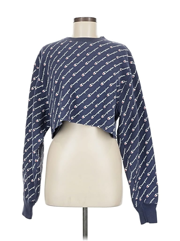 Pre-owned Champion Pullover Sweater In Blue