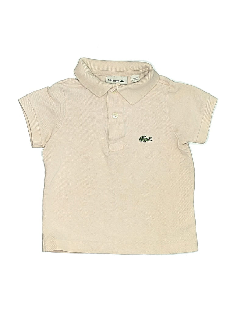 Pre-owned Lacoste Kids' Short Sleeve Top Ivory Tops In White