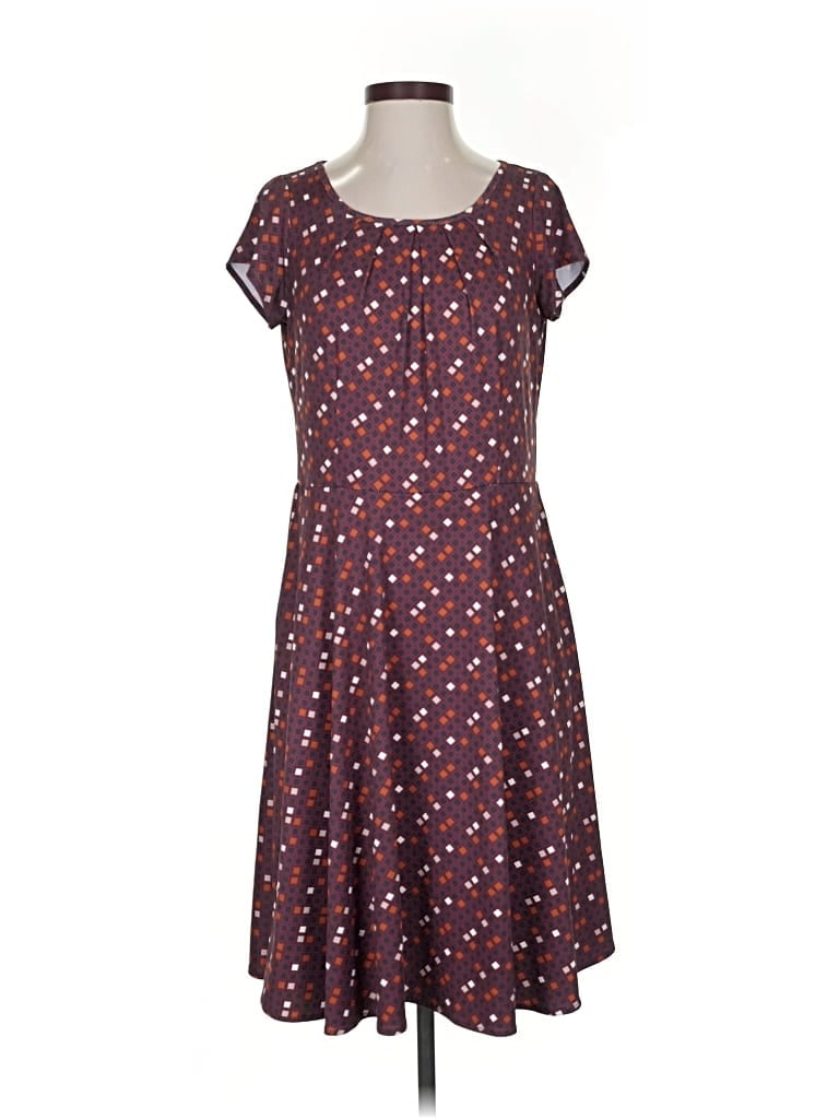 Pre-owned Karina Casual Dress In Brown