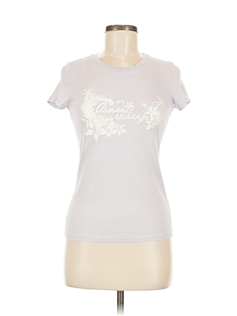 Pre-owned Armani Exchange Short Sleeve T-shirt In Silver